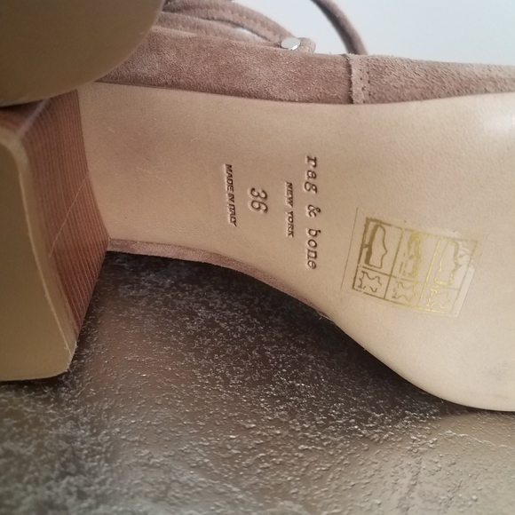 Rag & Bone  Booties Dalia ll Camel Suede Ankle - Picture 7 of 8